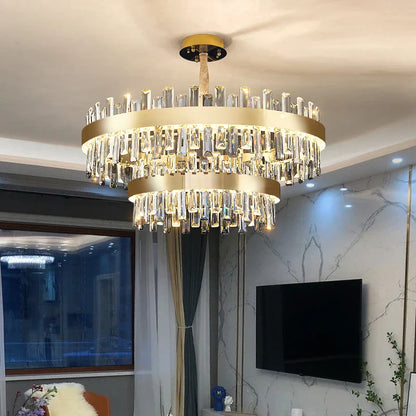 DecorBites™ Crystal Chandelier for Living Room Bedroom Dining - Energy-saving Light Luxury Lamps