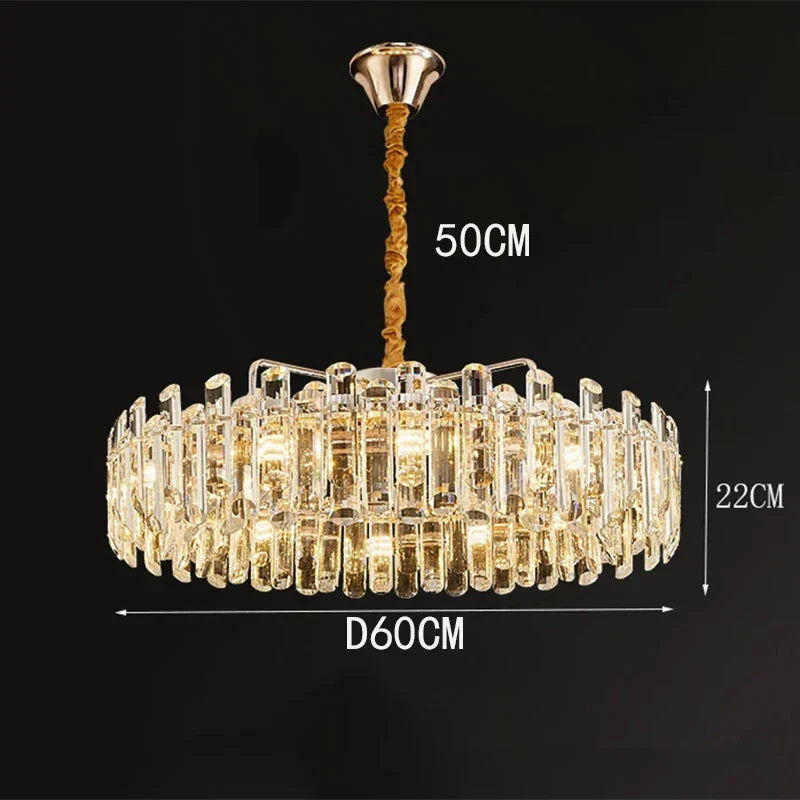 DecorBites™ Crystal Chandelier Pendant Light for Living Room Dining Room Ceiling Lighting