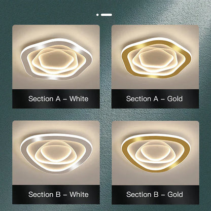 DecorBites™ Gold Luxury LED Ceiling Chandelier for Modern Living Rooms, Bedrooms, and Kitchens