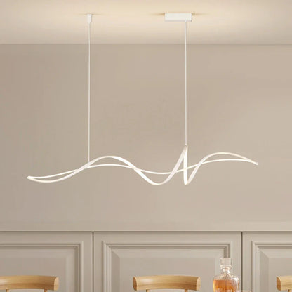 Modern Linear Acrylic Pendant Light in Gold or White