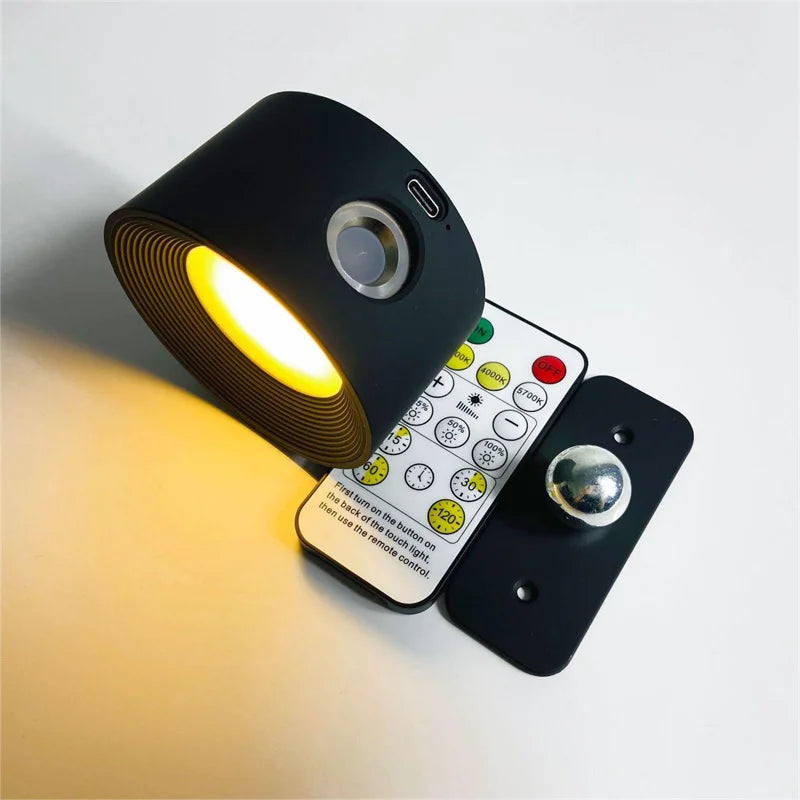 Lámpara de pared LED DecorBites™ con control remoto y carga USB