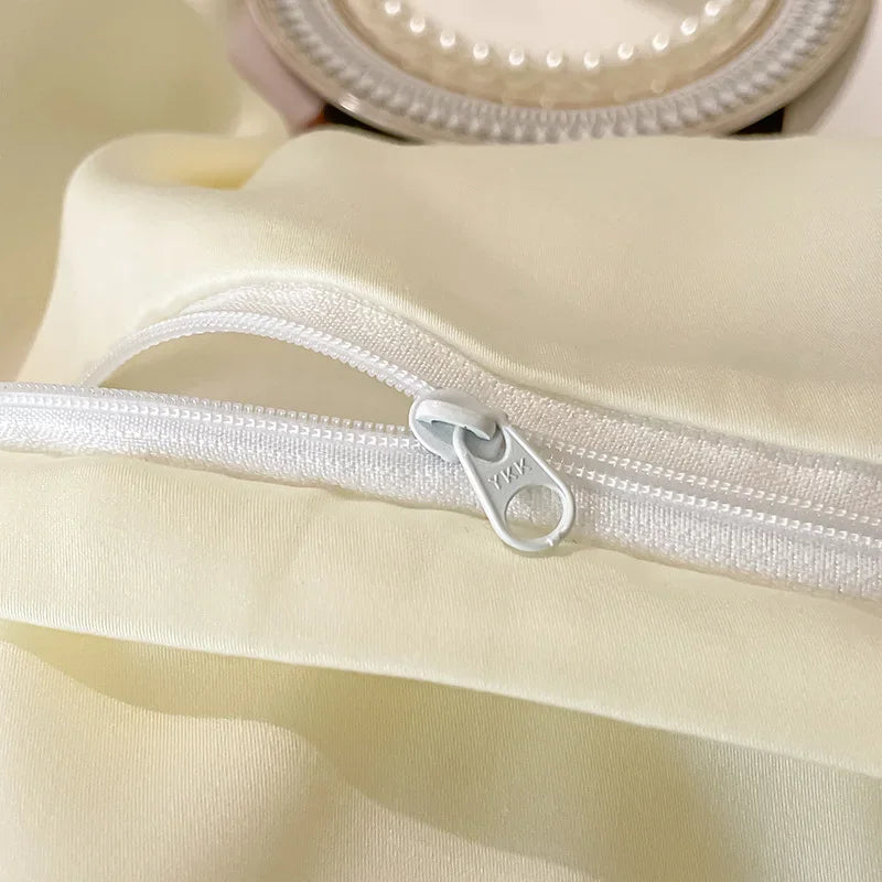 DecorBites™ Embroidered Egyptian Cotton Bedding Set for King Queen RU Bed Linens