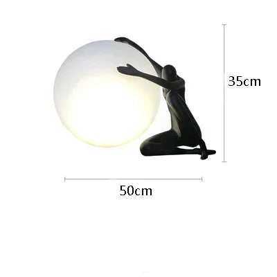 DecorBites™ Humanoid Sculpture LED Table Lamp for Bedroom & Living Room