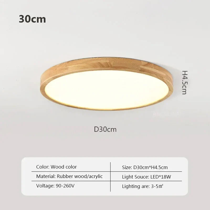 DecorBites™ LED Wooden Ceiling Light for Stylish Home Decor and Lighting