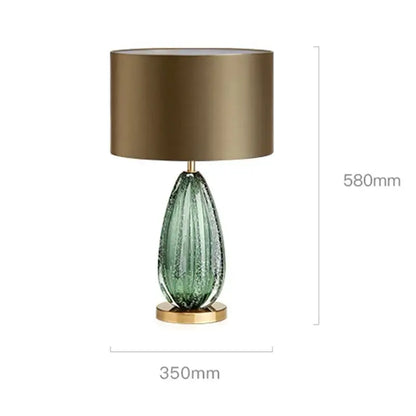 DecorBites™ Glass Table Lamp: Modern, Oversized, Simple Lighting for Bedroom and Living Room