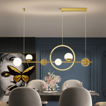 Lámpara colgante de tira larga LED DecorBites™: Diseño minimalista nórdico para sala de estar, restaurante o bar.