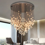 Gold LED Crystal Chandelier 45-Head Design