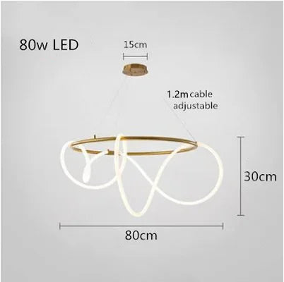 DecorBites™ Gold Minimalist LED Pendant Lights for Kitchen Dining Room