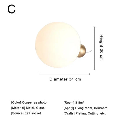 DecorBites™ Glass Desk Lamp: Sleek Nordic Design, Ideal for Bedroom, Living Room, e27