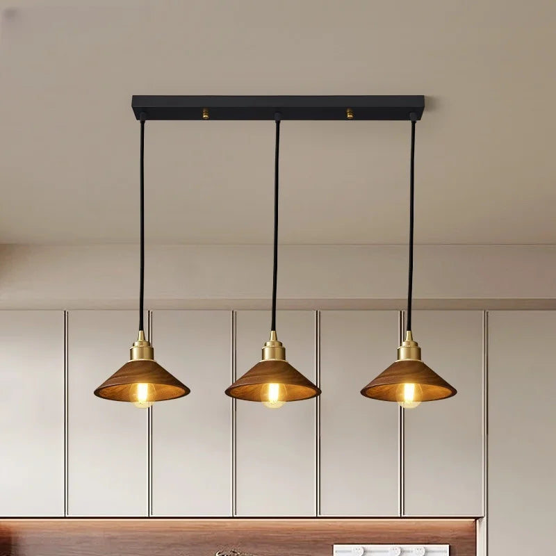 Vintage Wood Pendant Light