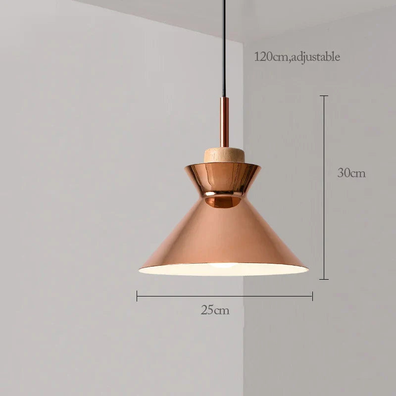 DecorBites™ Rose Gold Pendant Lights Metal Hanging Fixtures for Dining Room Island Bar Decor