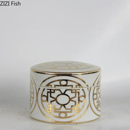 DecorBites™ Gold Geometric Storage Jar Set