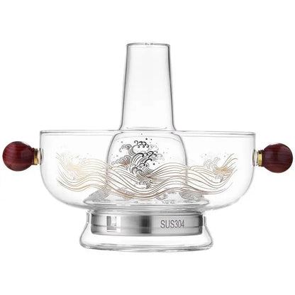 Olla de vidrio DecorBites™: Olla de cristal grueso resistente al calor para el hogar, camping, cocinar al vapor y hervir.