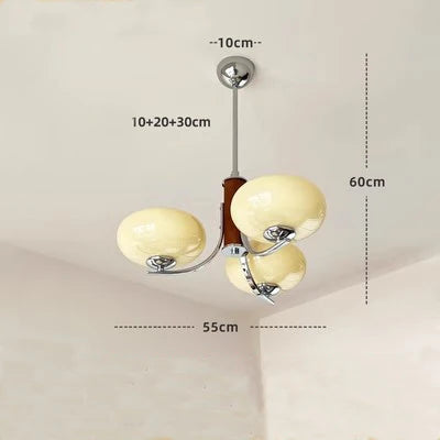 DecorBites™ Glass Chandelier: Bauhaus Art for Living Room, Bedroom, Study, Hall, Restaurant