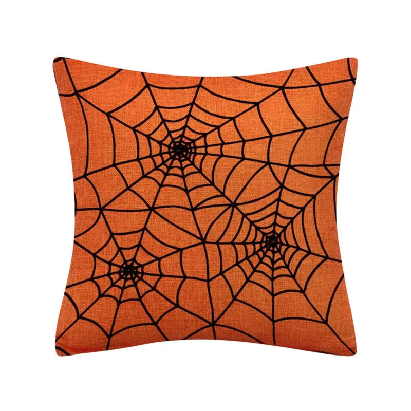 Funda de cojín de lino Decorbites™ de Halloween para la decoración del salón y el sofá - Truco o trato