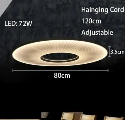 DecorBites™ Donut LED Pendant Light - Modern Minimalist Round Lamp for Bedroom Decor