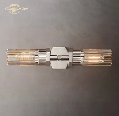 DecorBites™ Crystal Hexagonal Sconce: Modern Wall Lamp for Bathroom, Living Room, Bedroom