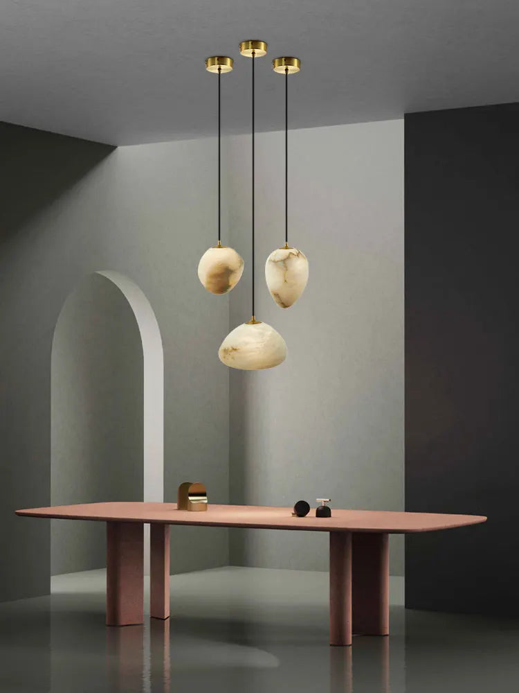 ثريا ديكوربايتس™ الرخامية الهندسية LED لغرفة المعيشة وجزيرة المطبخ