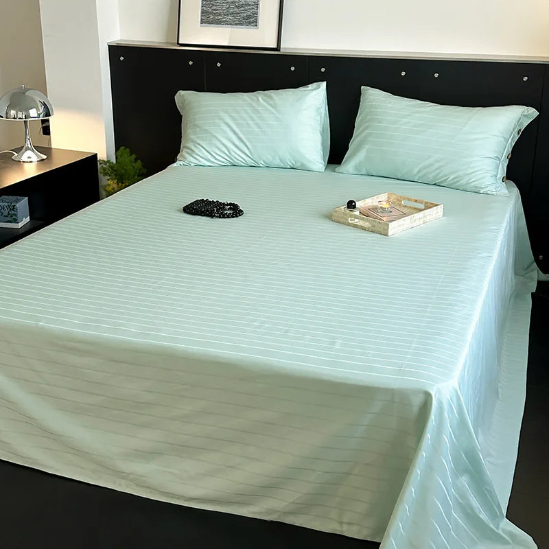 Decorbites™ Luxus-Baumwoll-Satin-Streifen-Bettwäsche-Set mit 2 Kissenbezügen