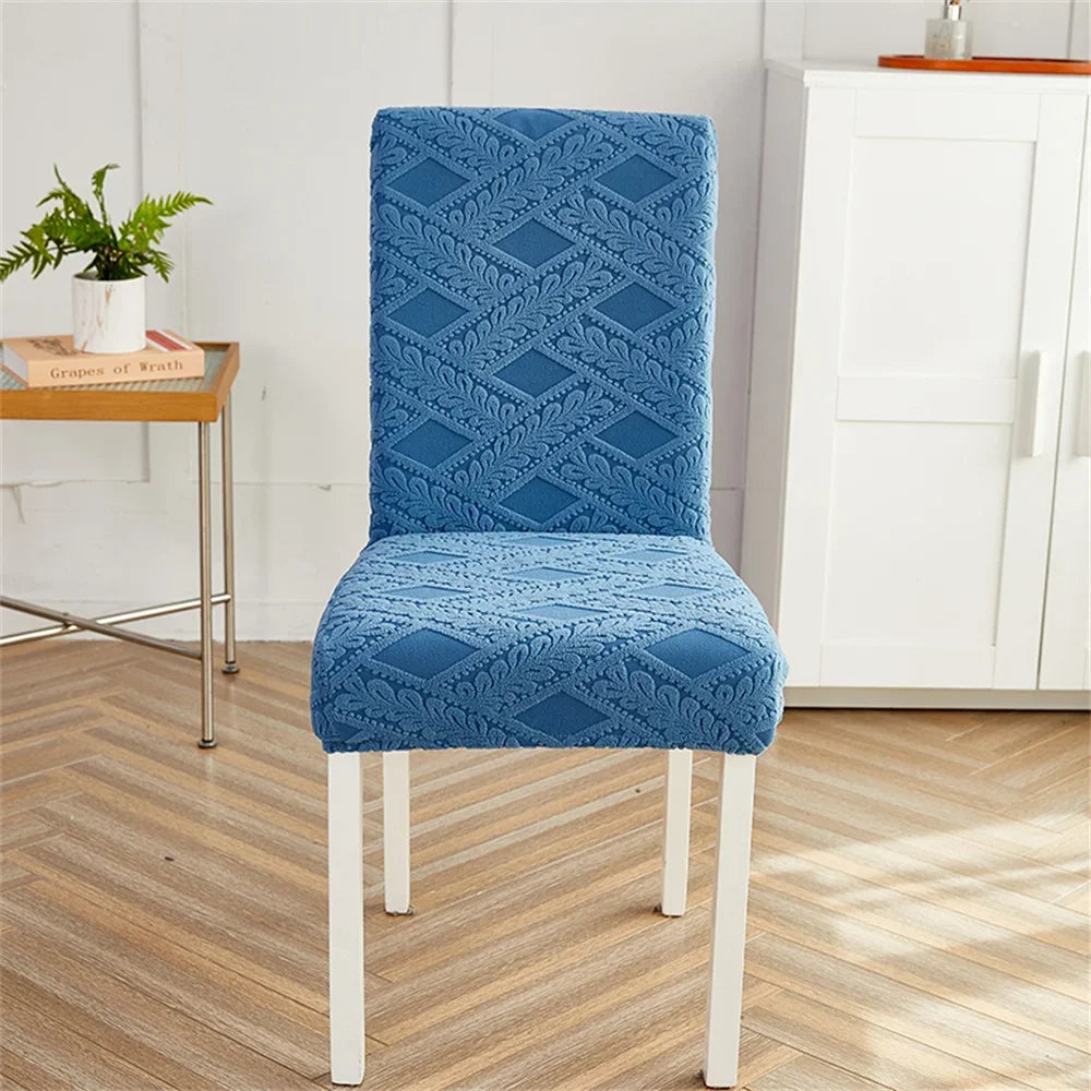 Decobites Velvet Jacquard Chair Cover Elastic High Armchair Accent Seat for Home & Office