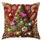 LED 3D Santa Claus pattern design decorative pillowcase Christmas party decorative cushion cover home decoration gift