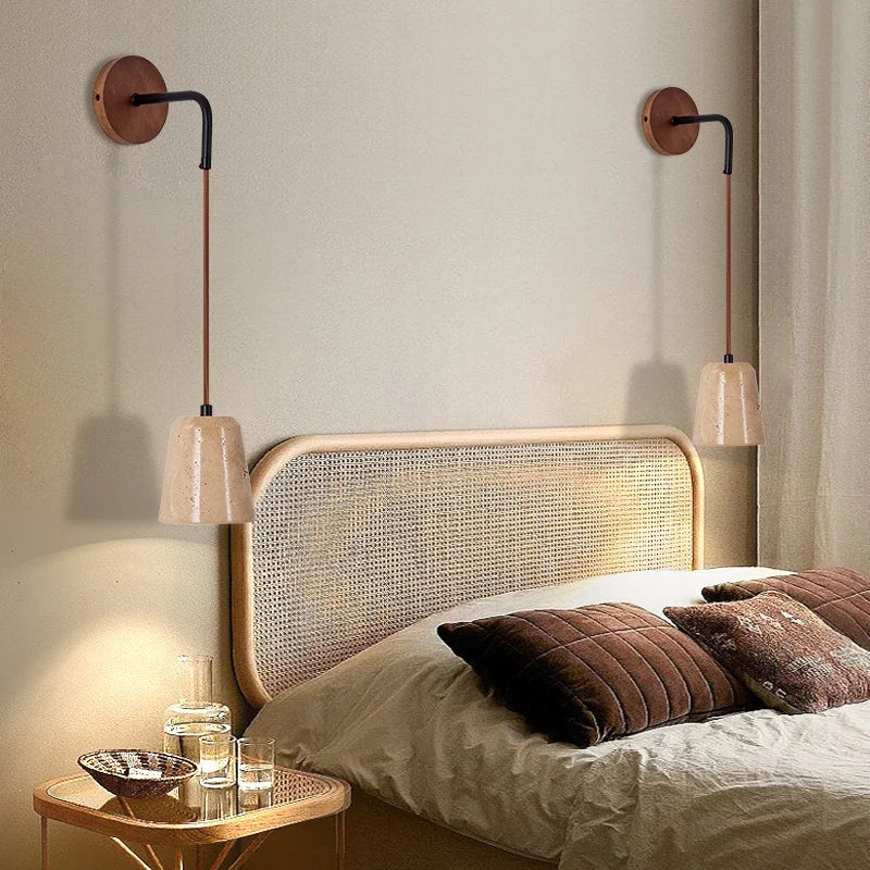 DecorBites™ LED Travertine Stone Wall Lamp - Modern Nordic Stair Light