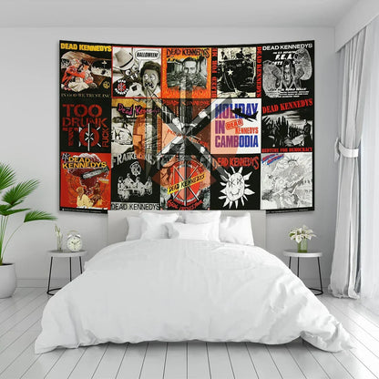 Decobites DK Hard Rock Band Flag Tapestry for Heavy Metal Interior Decoration