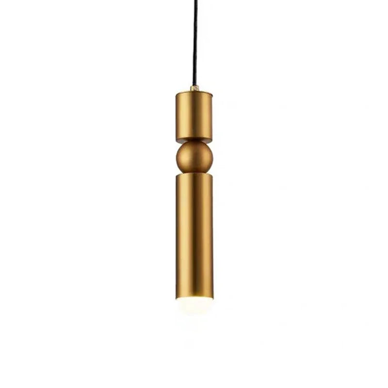 DecorBites™ Black Gold LED Tube Pendant Lamp for Home Shop Decoration