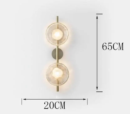 DecorBites™ LED Glass Wall Sconce for Living Room Background Lighting