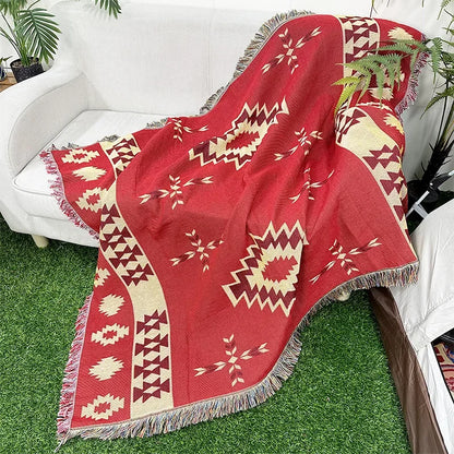 DecorBites™ Bohemian Classic Design Thread Blanket and Throw
