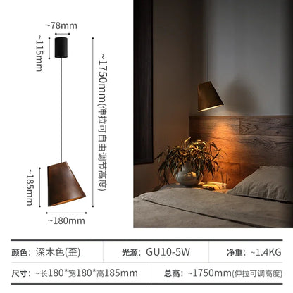 ثريا خشبية قابلة للتعديل من DecorBites™ لغرفة الطعام، وغرفة المعيشة، والسلالم