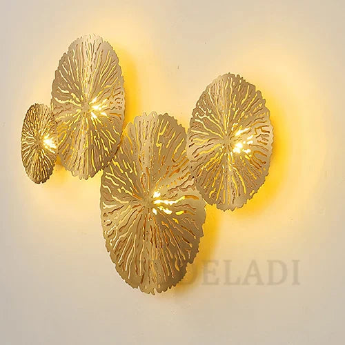 DecorBites™ Lotus Leaf LED Wall Sconce - Copper Industrial Luminaire