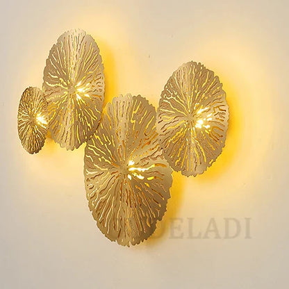 DecorBites™ Lotus Leaf LED Wall Sconce - Copper Industrial Luminaire