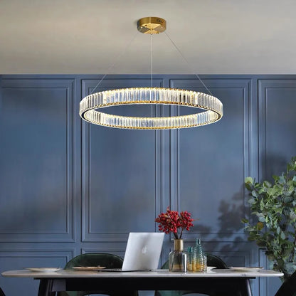 DecorBites™ Crystal LED Ceiling Chandeliers: Modern Living Room Dining Room Pendant Lamp