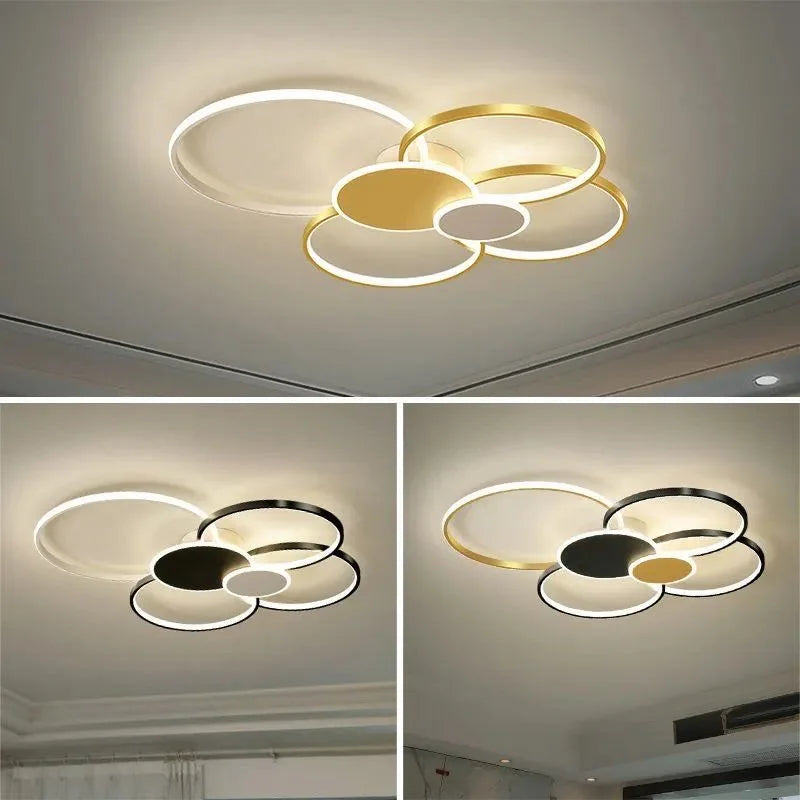 Decorbites™ Lámpara de techo LED de araña para sala de estar, dormitorio, comedor, accesorios de iluminación interior para salón