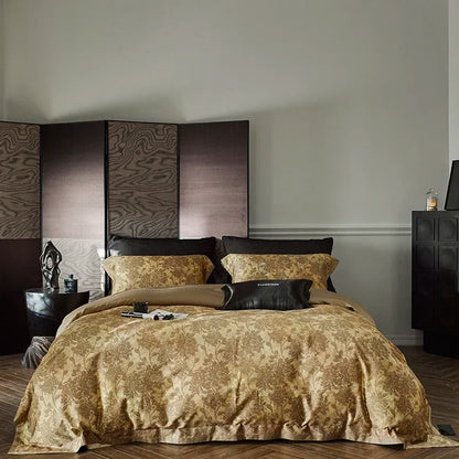 طقم أغطية سرير قطني DecorBites™ مقاس كينج كوين مطبوع بالكامل مع غطاء ملاءة وغطاء وسادة وبياضات