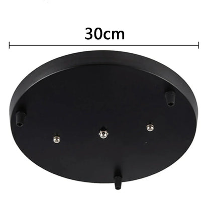 DecorBites™ Ceiling-Mounted Base Canopy Plate Chandelier Pendant Light 3 Heads Lighting