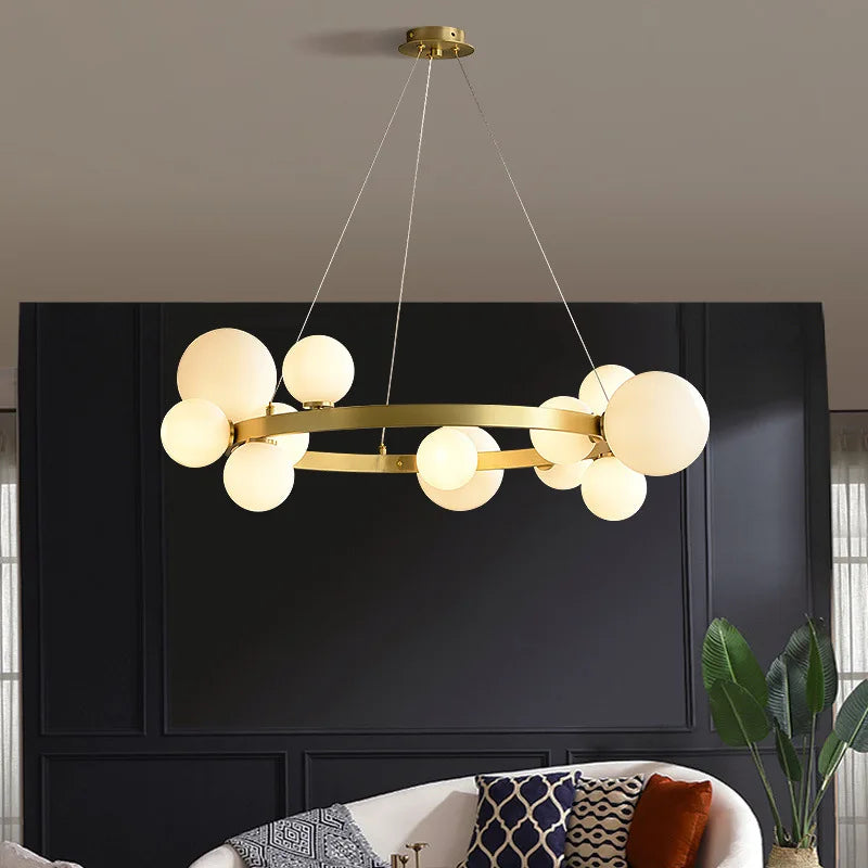 DecorBites™ Bubble Ball LED Pendant Light Fixture for Hall, Dining Room, Bedroom - Height Adjustable