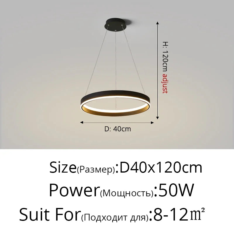 DecorBites™ LED Pendant Lamp: Modern Minimalist Style for Bedroom, Kitchen & Foyer