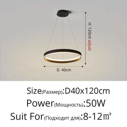 DecorBites™ LED Pendant Lamp: Modern Minimalist Style for Bedroom, Kitchen & Foyer
