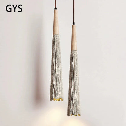 DecorBites™ Cement Cream LED Chandelier for Bedroom Bedside and Front Desk Lighting