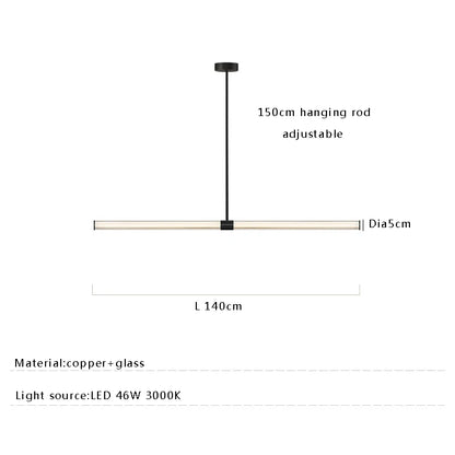 DecorBites™ Black Copper Glass Pendant Dining Room Hanging Lamp Luxe Ceiling Decor