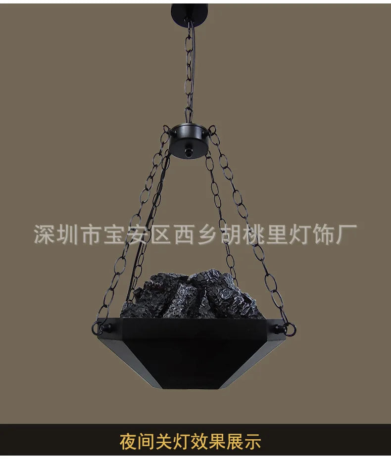 DecorBites™ Industrial Pendant Light: Retro American Style Chandelier for Dining Room and Restaurant