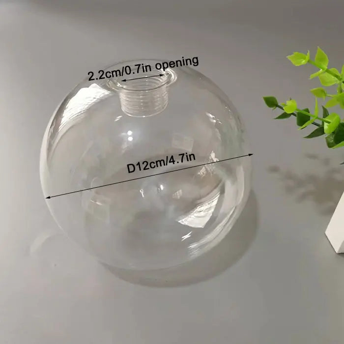 DecorBites™ Clear Glass Pendant Lamp Shade with 2.2cm Thread for Chandeliers & Hanging Lights