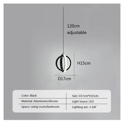 DecorBites™ LED Bedside Pendant Light Modern Decor Chandelier for Bedroom Living Room