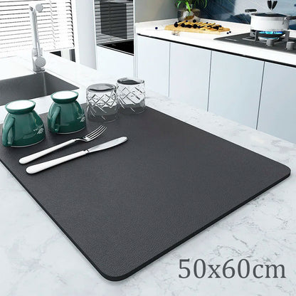 DecorBites™ Coffee Mat: Absorbent Dish Drying Mat for Kitchen Counter, Bar, Coffee Machine