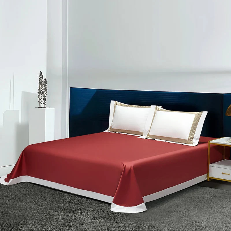 DecorBites™ 1000TC Egyptian Cotton Luxury Bedding Set with Gold Embroidery - Solid Color