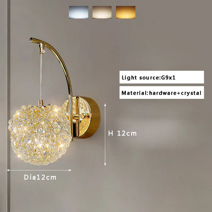 Lámpara de pared DecorBites™ con cuentas de cristal y luz LED para decoración del hogar y sala de estar