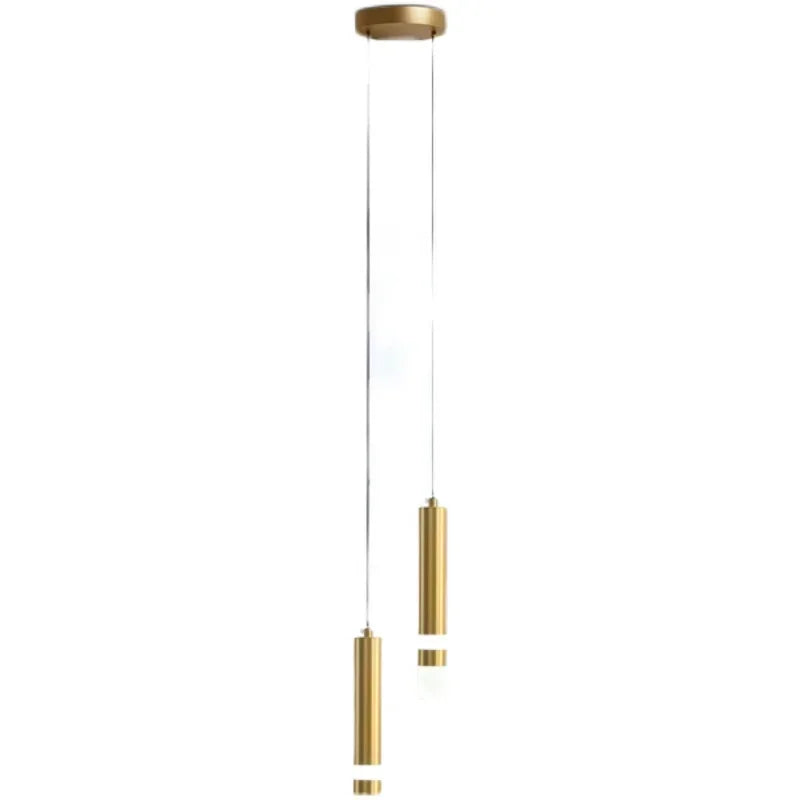 Modern Long Double Spotlight Pendant Light in Black/Gold