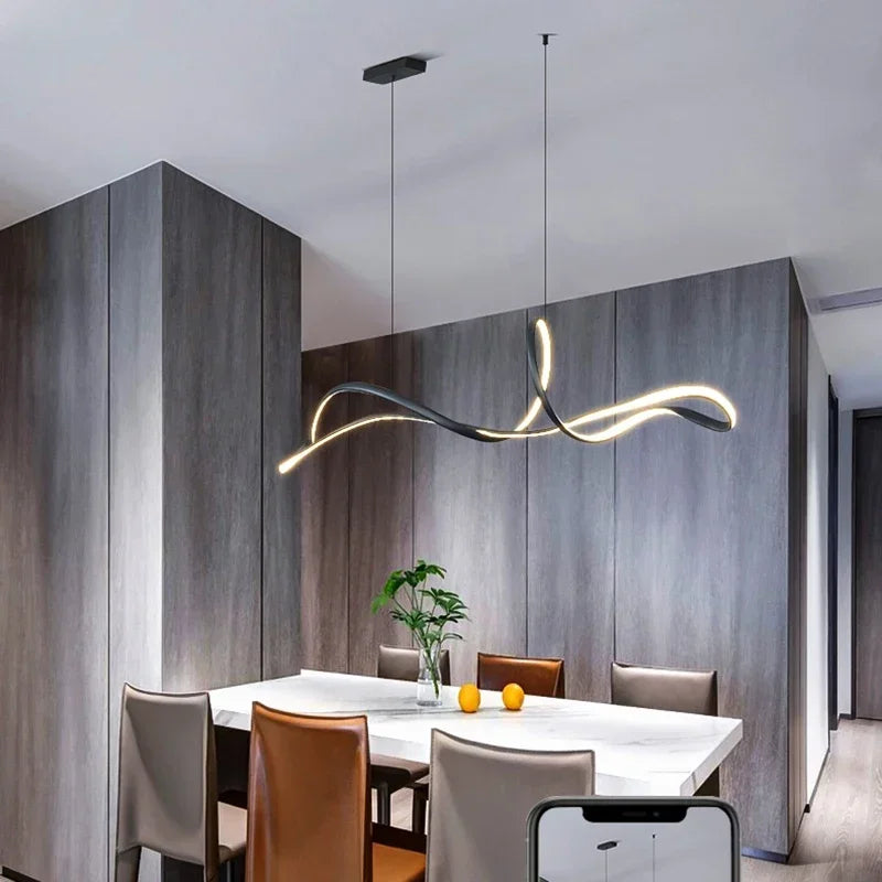 Decorbites™ Lámpara Colgante Gold Dine para Decoración de Sala de Estar y Mesa de Comedor | Lámpara de Araña LED Nórdica